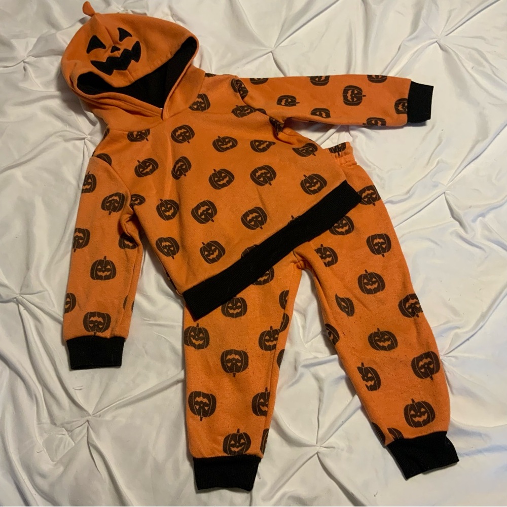 Pick any 5 for $15 Halloween Pumpkin Hoodie and Pants Set